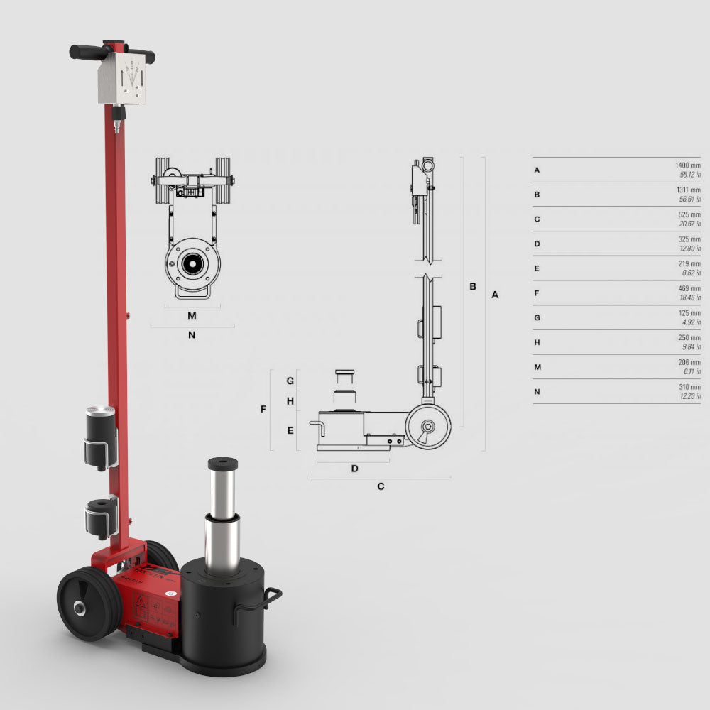 Compact HGV Jack - 40/20 Ton - 217/N