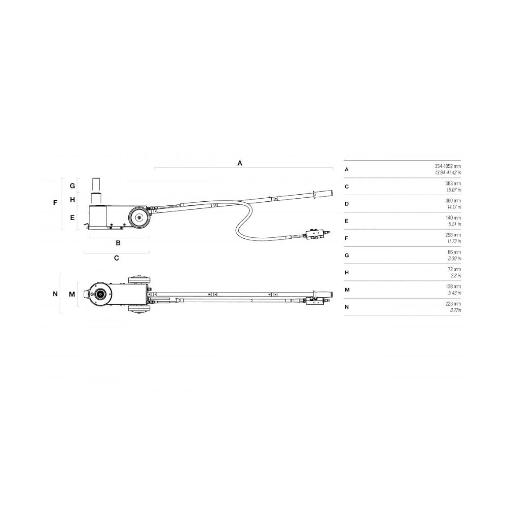 Ultra Compact HGV Jack with Case - YAK 214/P